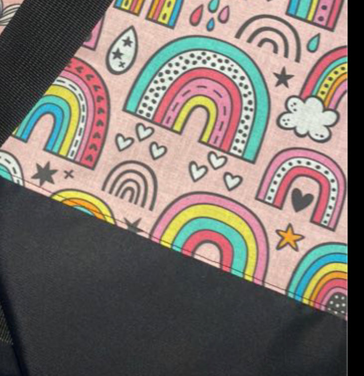 Swim Bag FUNKY RAINBOWS PINK