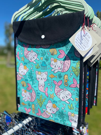 Book Bag MERMAID CATS MINT