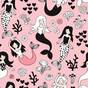 Swim Bag PINK MERMAIDS